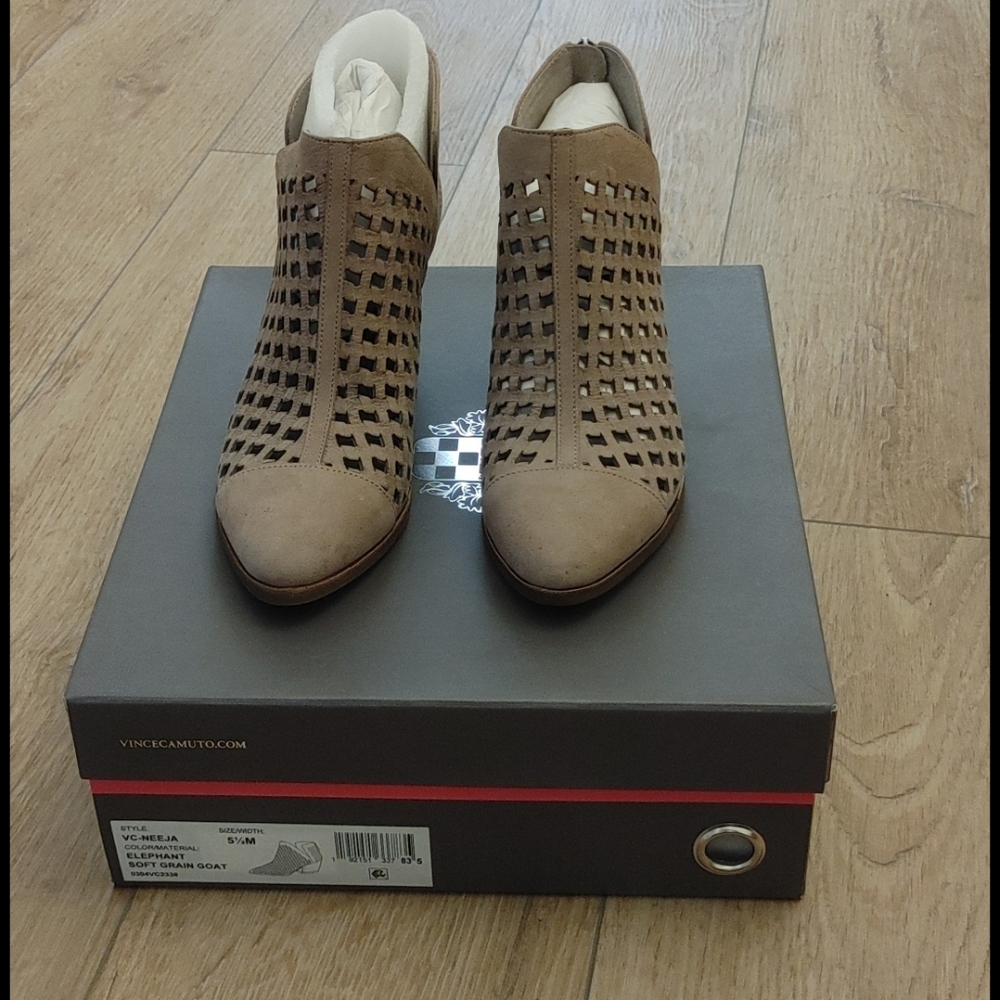 Vince Camuto neeja perforated bootie boots shoes heels